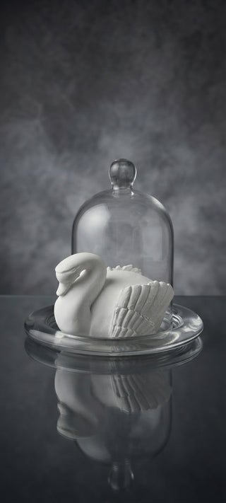 Elegant Cloche Diffuser SWAN - Passiver Raumduft-Aufsatz mit Glasglocke