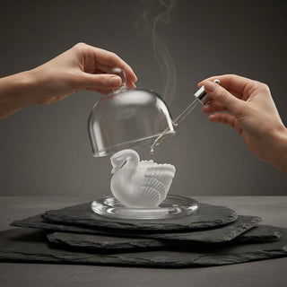 Elegant Cloche Diffuser SWAN - Passiver Raumduft-Aufsatz mit Glasglocke