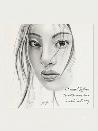 Hand-Drawn-Edition Oriental Saffron - Duftkerze