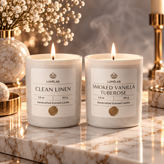 Clean Linen & Smoked Vanilla und Tuberose - Set Duftkerzen aus Sojawachs