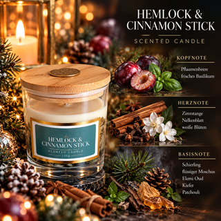 Hemlock & Cinnamon Stick - Duftkerze aus Sojawachs